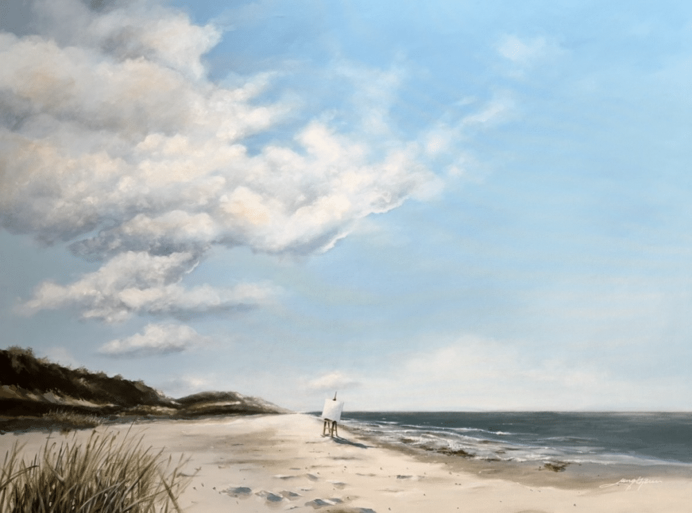 Tomt lærred” 120x90 cm 13.500,-